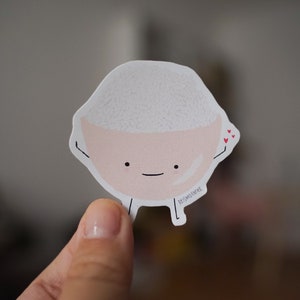 Handmade Ricebowl Sticker Vietnamese Aufkleber Vinyl Laptopsticker matt Reisschüssel Food Asian food Dumpling cute kawaii