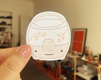 Handmade rice cooker sticker vinyl laptop sticker Vietnamese ricecooker rice Food Asian, Asian sticker, sweet, kawaii, cute