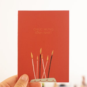 Vietnamese Birthday Card / Vietnamesische Geburtstagskarte Birthday Card Umweltpapier Recyclingpapier Birthday card Vietnamesisch Vietnamese