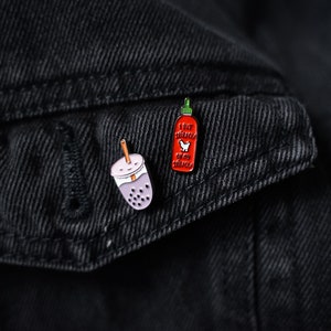 Food Enamel Pin Chili chilli Kawaii Cute Asian Pin Food Pin Soft Emaille Pin Anstecknadel spicy food Bild 5