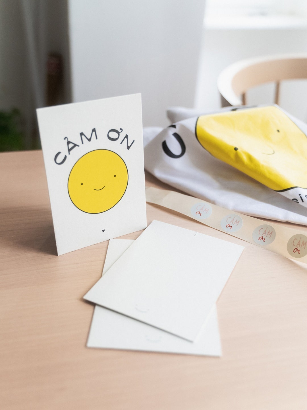 Vietnamese Vietnamese Thank You Card / Postcard / Thank You Card Cam on Card Craft Paper