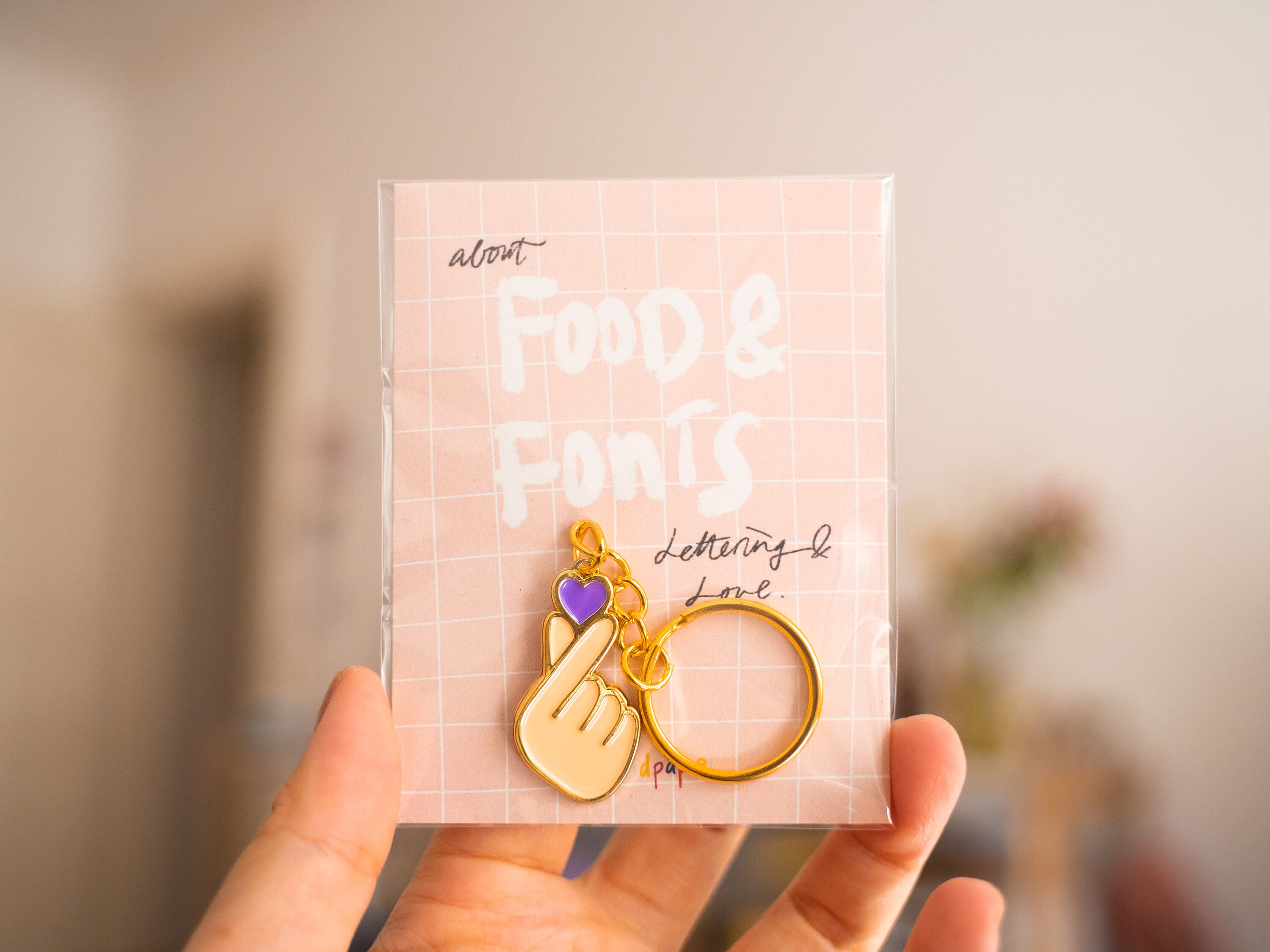 Finger Hearts Keychain | Korean Finger Heart | Asian Keychain