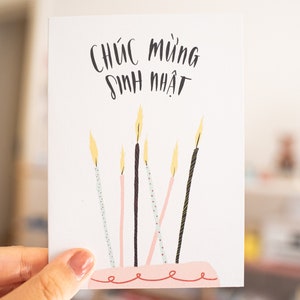 Biglietto d'auguri vietnamita Biglietto d'auguri in carta riciclata al 100% Biglietto d'auguri vietnamita Vietnamita