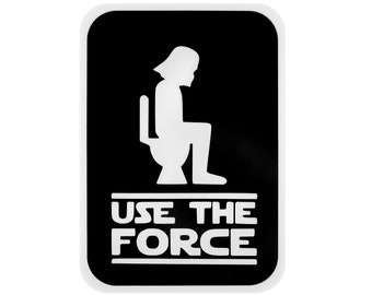 Letrero de baño de Darth Vader, decoración divertida de Star Wars