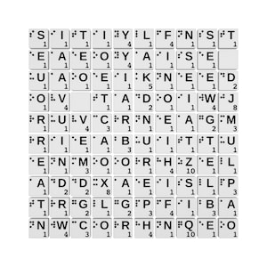 Scrabble braille, alphabet braille anglais, 100 carreaux scrabble braille, kit complet