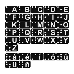 Carreaux de l'alphabet braille espagnol, outil d'apprentissage pour malvoyants, jouet éducatif tactile, ressource linguistique pour enfants aveugles, cadeau unique