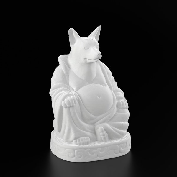 Figurine de Bouddha Corgi, couleurs multiples, statue de méditation à pattes courtes, décor de chien royal, cadeau de sculpture Corgi unique