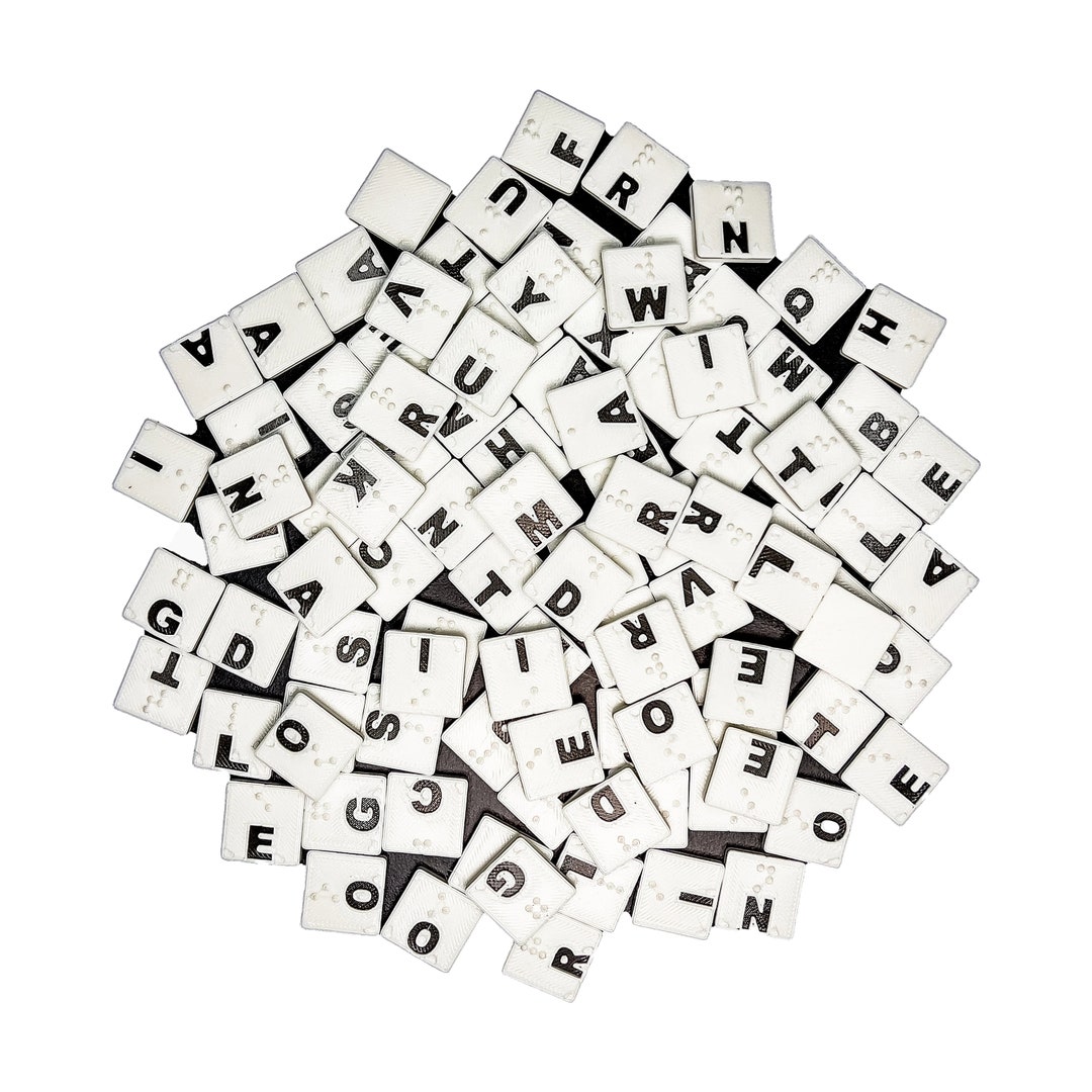 Braille Scrabble English Braille Alphabet Tiles 100 Braille Etsy UK