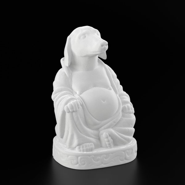 Dachshund Buddha Figurine, Multiple Colors, Wiener Dog Meditation Statue, Sausage Dog Decor, Unique Doxie Sculpture Gift