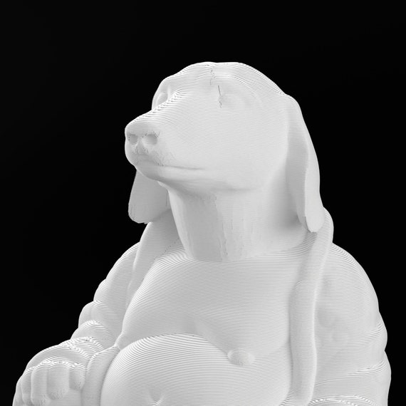 Dachshund Buddha Figurine, Multiple Colors, Wiener Dog