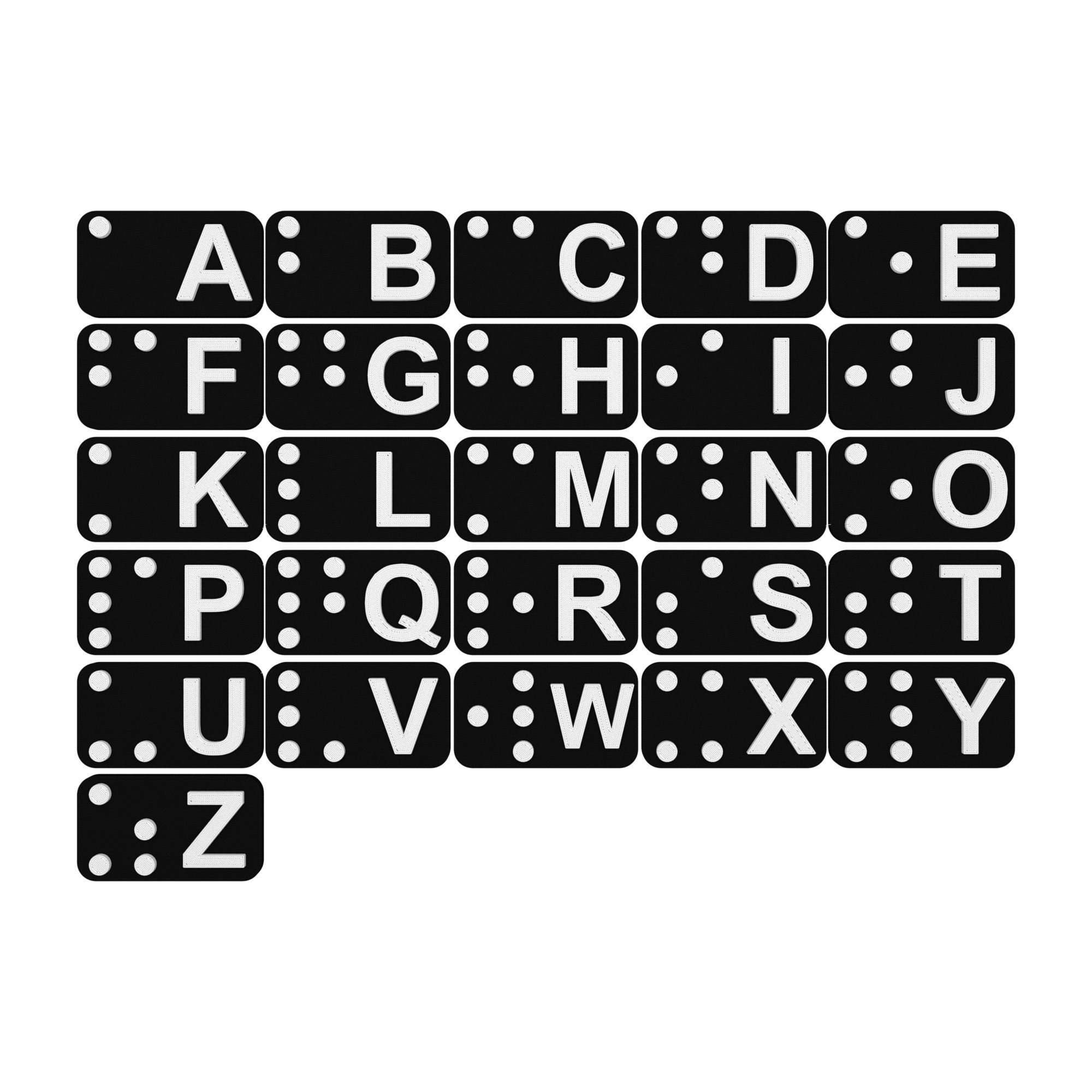 The Braille Alphabet. Sticker for Sale by albutross