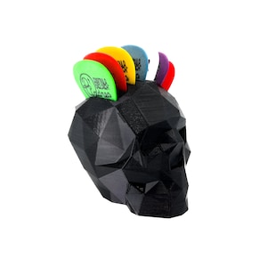 Skull Pick Holder, Low Poly Skull, Guitar Pick Case