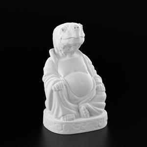Statuetta di Buddha tartaruga, colori multipli, decorazione da viaggiatore senza tempo, scultura di tartaruga unica, antica opera d'arte del viaggiatore