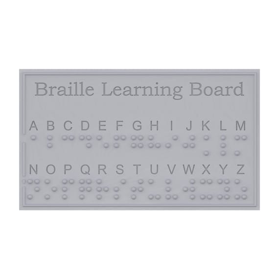 Tablero del alfabeto en braille en inglés, juguete de aprendizaje táctil,  regalo educativo para niños ciegos y con discapacidad visual, juego