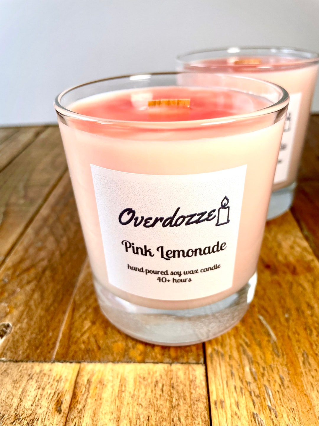 Pink Lemonade, UK Handmade, Wood Wick Soy Wax, Gift for Friends ...