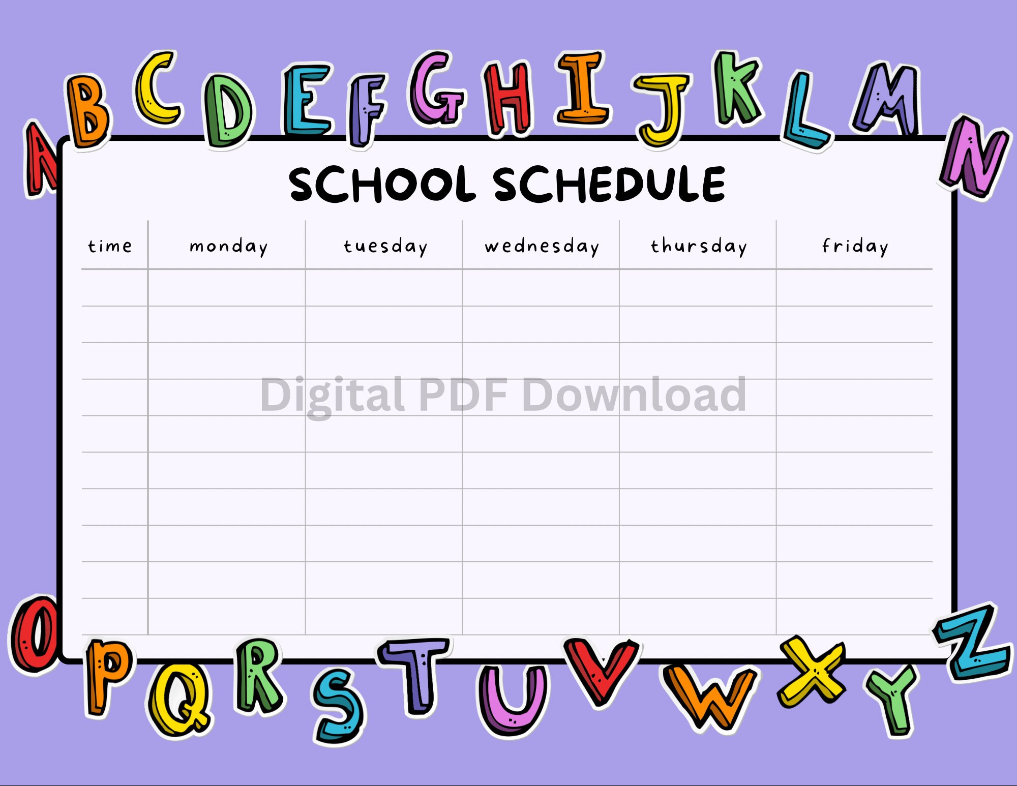 weekly-schedule-for-kids-printable-home-school-weekly-etsy