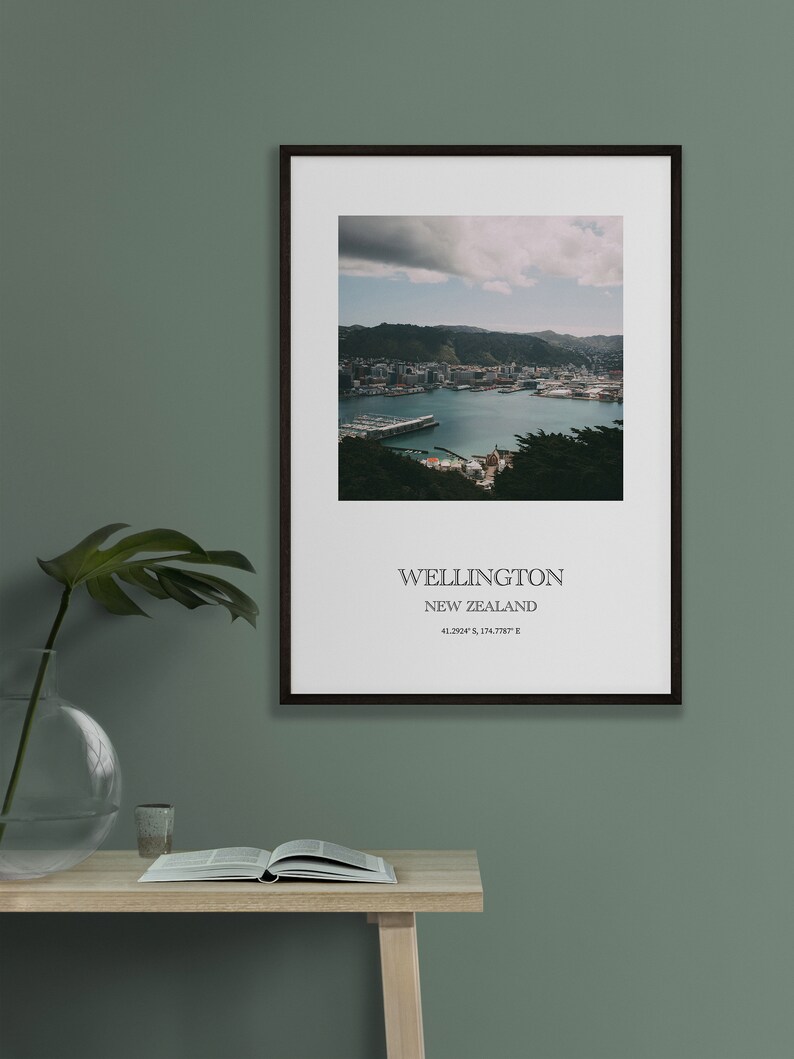 New Zealand Printable Poster Wellington Digital Download Vertical Wall