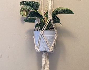 Simple macrame plant hanger boho room decor