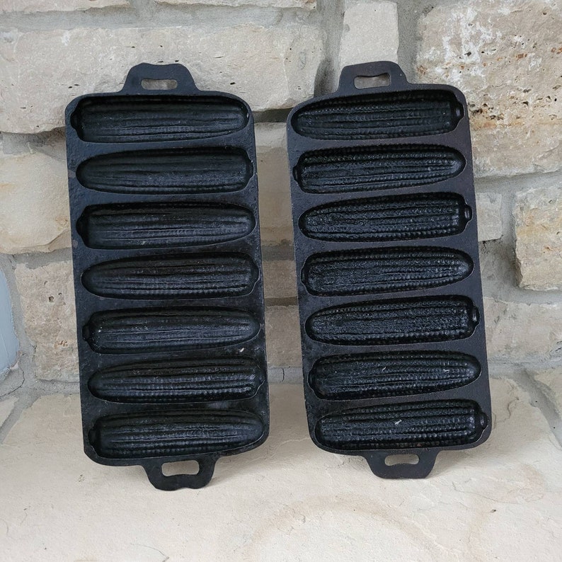 Vintage Cast Iron Cornbread Molds/ Cast Iron Vintage Bread Etsy