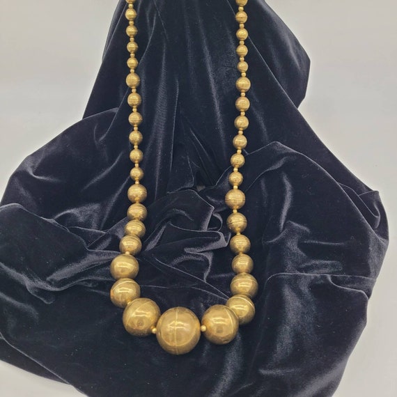 Big Brass Beaded Necklace/Frida Kahlo style/ Uniq… - image 2