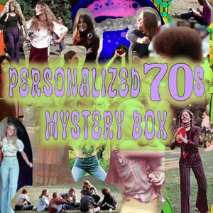 Personalized 70s Aesthetic Clothing Mystery Box Bundle Vintage Retro 70s Rockers Style, Prairie, Hippie Gift for Her, Mystery Box