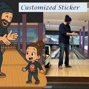Custom Made Cartoon Family Sticker for Print and Cut