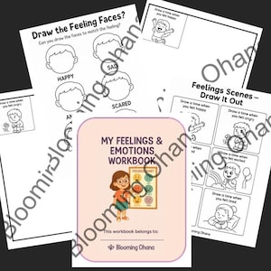 Feelings & Emotions Drawing Packet for Kids – SEL Printable | Digital Download | Therapy Printable | Emotional Regulation Worksheets