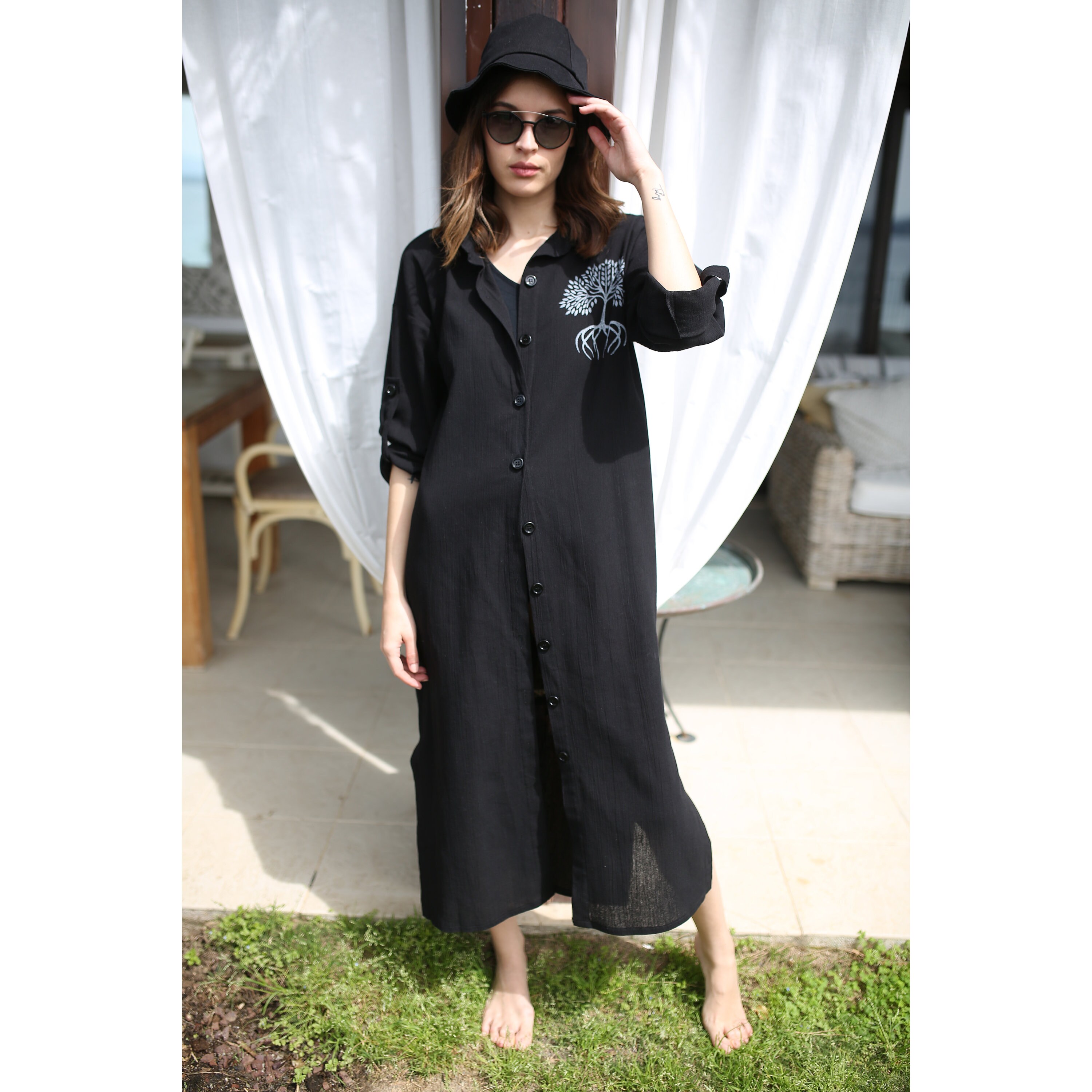 Women Linen Beach Cover Up Cotton Swim Cover Up Swimsuit Etsy