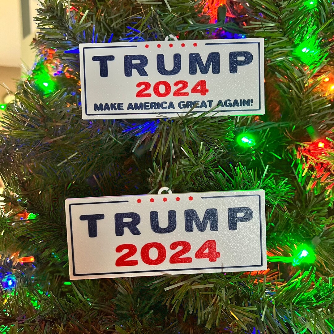 President Trump 2024 Christmas Ornament. Two Styles to Choose From