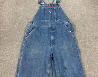Dickies kindertuinbroek blauw 28 x 28 overall denim slabbetje Carpenter Workwear Youth