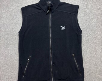 Salewa Fleece Adult Medium Black Vest Polarlite Outdoors Logo Jumper Uomo*