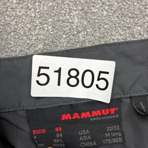 Calça Mammut tamanho adulto médio cinza para caminhadas, montanhismo e atividades ao ar livre, ideal para chuva e outras atividades ao ar livre. imagem 6