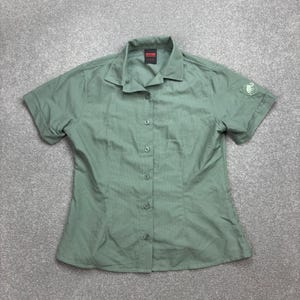 Mammut Shirt Adult Small Green Button Up Hiking Hawaiian Beach Trail Outdoor Men image 1