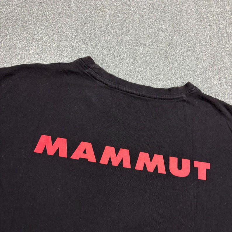 Mammut Shirt Adult X Large Black Hiking Outdoors Trail Cotton Pullover Mens image 8