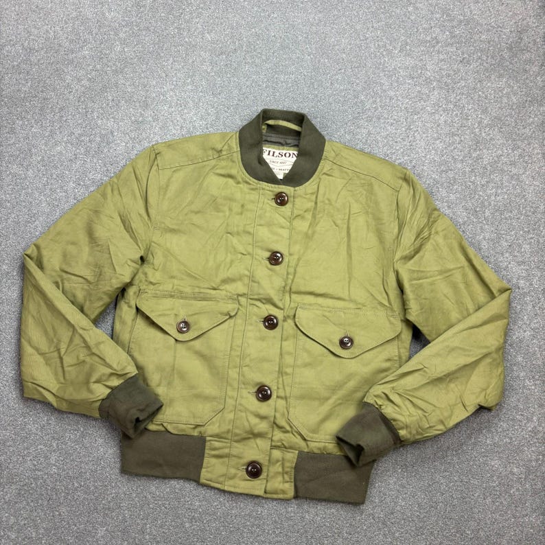 CC Filson Jacke Damen X Small Grün Canvas USA Outdoors Work Cotton Lady Bild 2