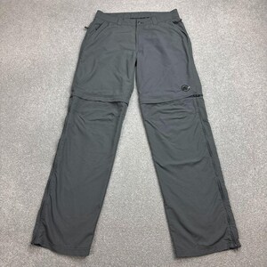 Calça Mammut tamanho adulto médio cinza para caminhadas, montanhismo e atividades ao ar livre, ideal para chuva e outras atividades ao ar livre. imagem 1
