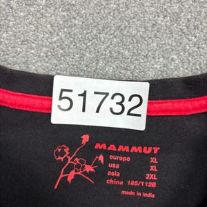 Mammut Shirt Adult X Large Black Hiking Outdoors Trail Cotton Pullover Mens image 4