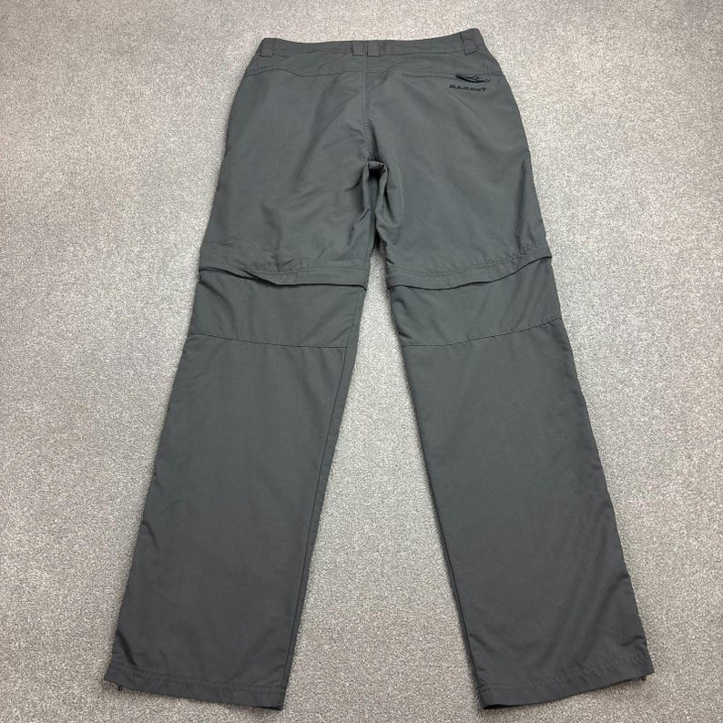 Calça Mammut tamanho adulto médio cinza para caminhadas, montanhismo e atividades ao ar livre, ideal para chuva e outras atividades ao ar livre. imagem 7