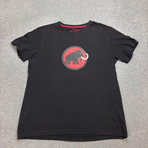 Mammut Shirt Adult X Large Black Hiking Outdoors Trail Cotton Pullover Mens image 1
