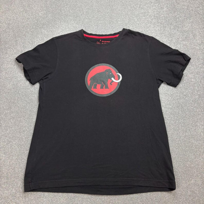 Mammut Shirt Adult X Large Black Hiking Outdoors Trail Cotton Pullover Mens image 1