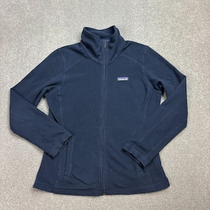 Patagonia Fleece Dam Small Blå Micro D Full Zip Outdoors Jumper Logo Lady