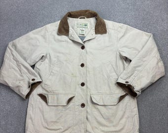 Jaqueta LL Bean Feminina Tamanho Médio Marrom, Estilo Caçador, em Lona, para Trabalhos no Celeiro, em Veludo Cotelê*