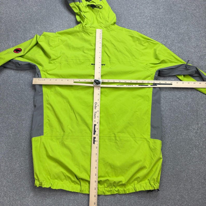 Mammut-jas volwassen grote groene droge premium windjack regenjas met capuchon heren* afbeelding 7