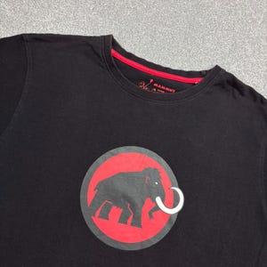 Mammut Shirt Adult X Large Black Hiking Outdoors Trail Cotton Pullover Mens image 3