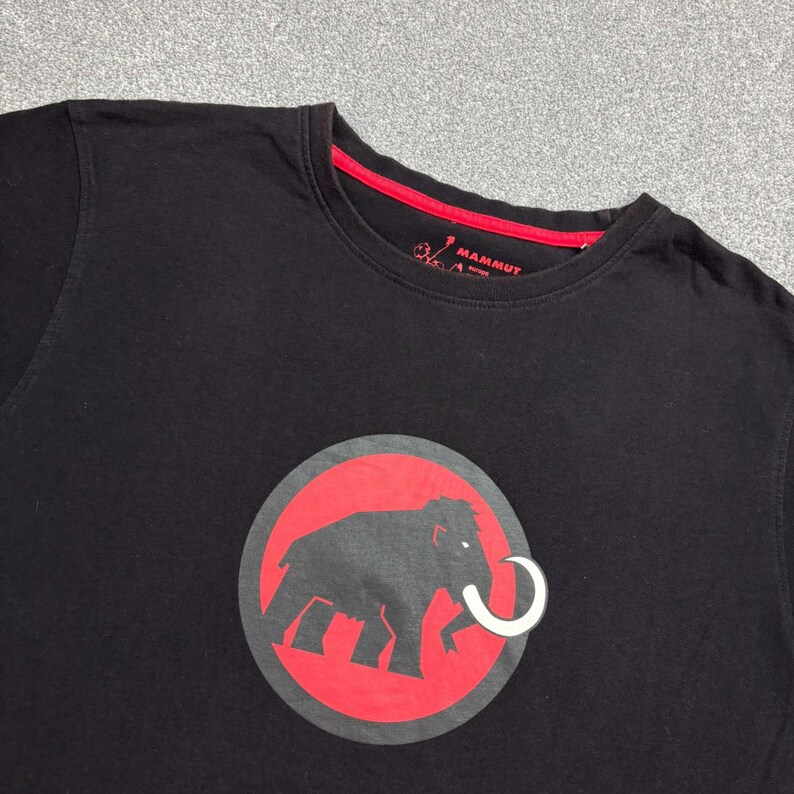 Mammut Shirt Adult X Large Black Hiking Outdoors Trail Cotton Pullover Mens image 3