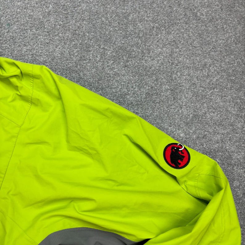 Mammut-jas volwassen grote groene droge premium windjack regenjas met capuchon heren* afbeelding 3