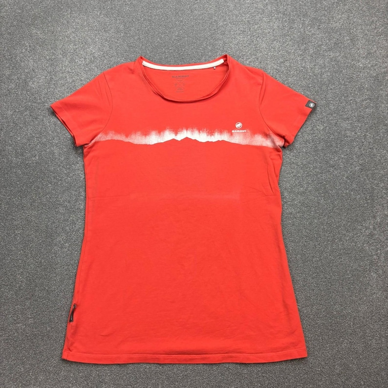 Mammut Shirt Womens Small Orange Wandern Draussen Baumwolle Pullover Lady Bild 1
