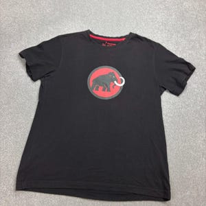Mammut Shirt Adult X Large Black Hiking Outdoors Trail Cotton Pullover Mens image 2