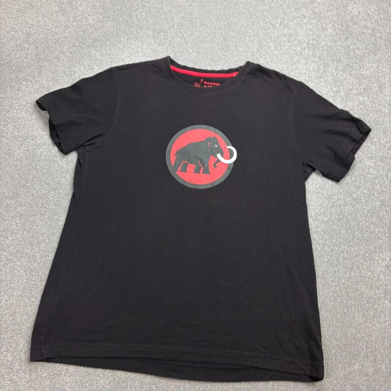 Mammut Shirt Adult X Large Black Hiking Outdoors Trail Cotton Pullover Mens image 2