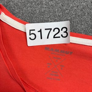 Mammut Shirt Womens Small Orange Wandern Draussen Baumwolle Pullover Lady Bild 4